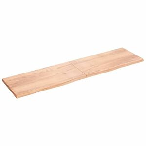 vidaXL világosbarna kezelt tömör tölgyfa asztallap 200x50x(2-4) cm kép