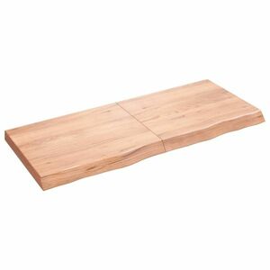 vidaXL világosbarna kezelt tömör tölgyfa asztallap 120x50x(2-6) cm kép