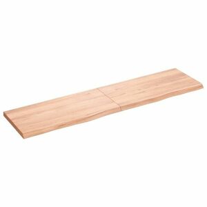 vidaXL világosbarna kezelt tömör tölgyfa asztallap 160x40x(2-4) cm kép