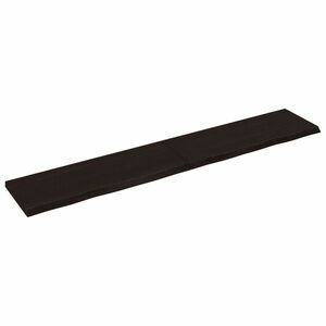 vidaXL sötétbarna kezelt tömör tölgyfa asztallap 220x40x(2-4) cm kép