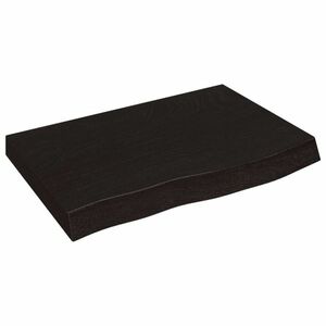 vidaXL sötétbarna kezelt tömör fa fürdőszobai pult 60x50x(2-4) cm kép