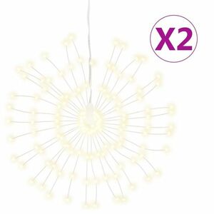 vidaXL 2 db karácsonyi meleg fehér csillagfény 140 db LED 17 cm kép