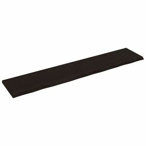 vidaXL sötétbarna kezelt tömör tölgyfa asztallap 200x40x(2-4) cm kép