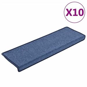 vidaXL 10 db kék lépcsőszőnyeg 65x21x4 cm kép