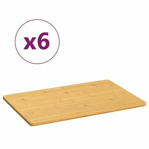 vidaXL 6 db bambusz reggelizőtálca 35 x 23 x 0, 8 cm kép