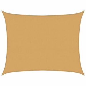 vidaXL homokszínű négyszögletű HDPE napvitorla 160 g/m² 6x7 m kép