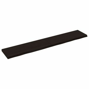 vidaXL sötétbarna kezelt tömör tölgyfa fali polc 160 x 30 x (2-4) cm kép