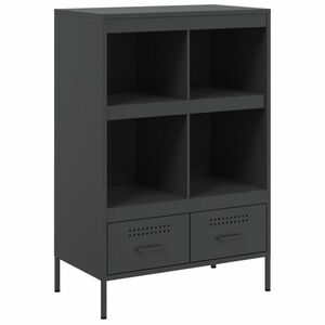 vidaXL fekete acél magasszekrény 68 x 39 x 101, 5 cm kép