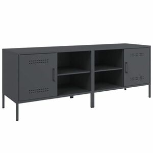 vidaXL 2 db antracitszürke acél TV-szekrény 68 x 39 x 50, 5 cm kép