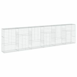 vidaXL horganyzott vas gabion kosár fedéllel 600 x 50 x 150 cm kép