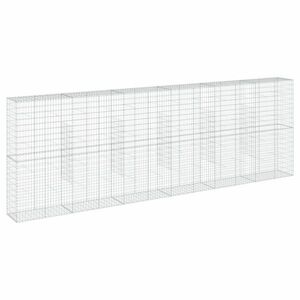 vidaXL horganyzott vas gabion kosár fedéllel 600 x 50 x 200 cm kép