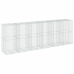 vidaXL horganyzott vas gabion kosár fedéllel 600 x 100 x 200 cm kép