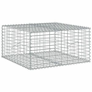 vidaXL horganyzott vas gabion kosár fedéllel 100 x 100 x 50 cm kép