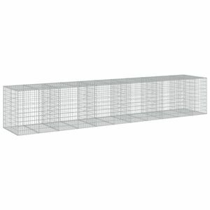 vidaXL horganyzott vas gabion kosár fedéllel 550 x 100 x 100 cm kép