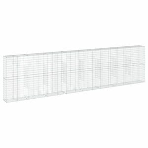 vidaXL horganyzott vas gabion kosár fedéllel 800 x 50 x 200 cm kép