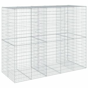 vidaXL horganyzott vas gabion kosár fedéllel 250 x 100 x 200 cm kép