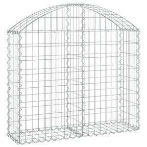 vidaXL íves horganyzott vas gabion kosár 100x30x80/100 cm kép