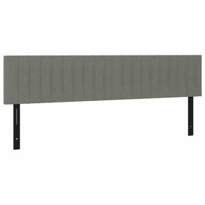 vidaXL 2 db sötétszürke szövet fejtámla 100 x 5 x 78/88 cm kép