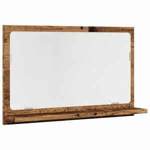 vidaXL antik fa színű szerelt fa tükrös fürdőszobaszekrény 60x11x37 cm kép