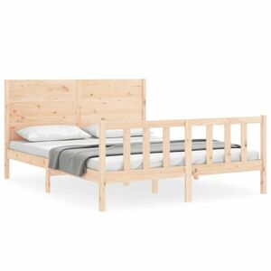 vidaXL tömör fenyőfa ágy matrac nélkül 160 x 200 cm kép