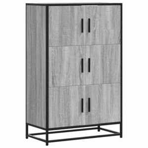 vidaXL Highboard szürke sonoma 68x35x106, 5 cm gépelt fa és fém kép