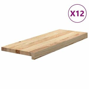 vidaXL 12 db tömör tölgyfa lépcsőfokok kezeletlen 70x30x2 cm kép