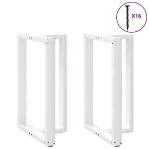 vidaXL 2 db fehér acél bárasztal lábak T-alakú 60x35x(91-92) cm kép