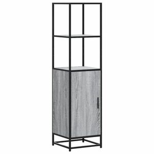 vidaXL Highboard szürke sonoma 35, 5x35x139 cm gépelt fa és fém kép