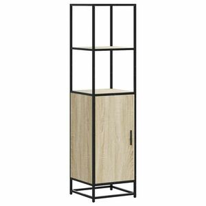 vidaXL Highboard sonoma tölgy 35, 5x35x139 cm gépelt fa és fém kép