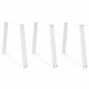 vidaXL Dining Table Legs V-Shape 3 pcs fehér 80x(72-73, 3)cm acél kép