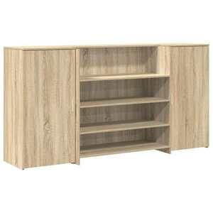 vidaXL recepciós pult sonoma tölgy 200x50x103, 5 cm szerelt fa kép