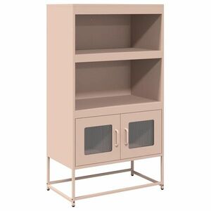 vidaXL Highboard rózsaszín 68x39x123 cm Acél kép