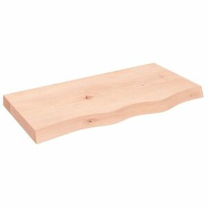 vidaXL kezeletlen tömör tölgyfa fali polc 80x40x(2-6) cm kép