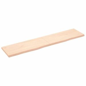 vidaXL kezeletlen tömör tölgyfa fali polc 180x40x(2-4) cm kép