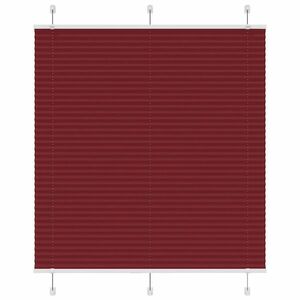 vidaXL pliszírozott redőny Bordeaux piros 120x150 cm szövetszélesség kép