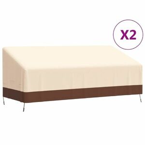 vidaXL 2 db 600D oxford-szövet 3-személyes padhuzat 204x86x48/73 cm kép