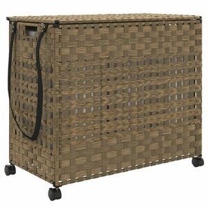 vidaXL rattan szennyeskosár kerekekkel 66x35x60 cm kép