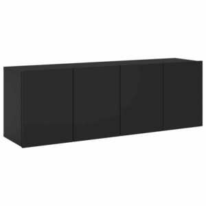 vidaXL 2 db fekete falra szerelhető TV-szekrény 60 x 30 x 41 cm kép