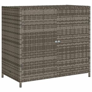 vidaXL szürke polyrattan kerti tárolószekrény 83x45x76 cm kép