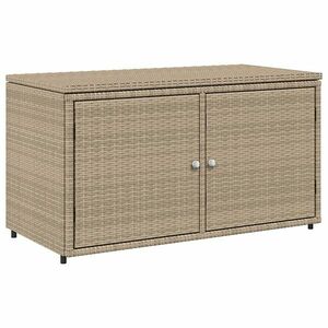 vidaXL bézs polyrattan kerti tárolószekrény 110 x 55 x 60, 5 cm kép