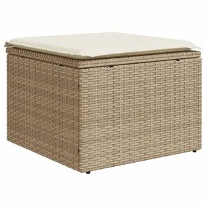 vidaXL bézs polyrattan kerti szék párnával 55 x 55 x 37 cm kép