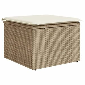 vidaXL bézs polyrattan kerti szék párnával 55 x 55 x 37 cm kép