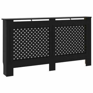 vidaXL fekete MDF radiátorburkolat 152 x 19 x 81, 5 cm kép