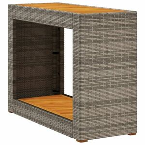 vidaXL szürke polyrattan falapos kerti asztal 100x40x75 cm kép