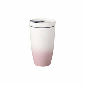 Like To Go rózsaszín-fehér porcelán utazóbögre, 350 ml - Villeroy & Boch kép