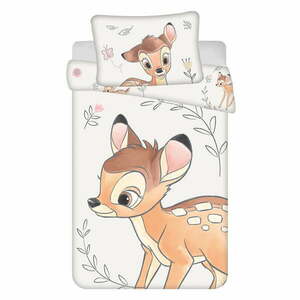 Pamut gyerek ágyneműhuzat babaágyhoz 100x135 cm Bambi "Beige" – Jerry Fabrics kép