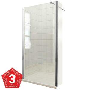 Zuhanyfal WALK-IN Leaf 90+30x195 króm profil kép