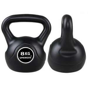 Springos Kettlebell 8kg - fekete kép