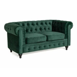 Chesterfield kanapé Manor House B112, Zöld, 78x164x85cm, Lábak: Fa kép