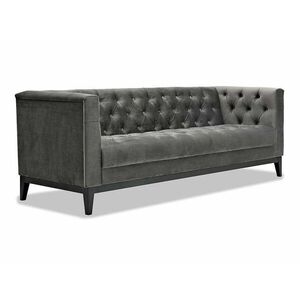 Chesterfield kanapé Concept 55 196, Szürke, 76x215x74cm, Lábak: Fa kép